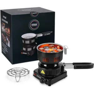 شعالة فحم الكهربائية المدوره مع ملقط